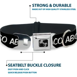 Dog Bone Seatbelt Buckle Collar - Taco Cat I DON'T WANT TO TACO 'BOUT IT