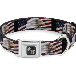 Dog Bone Seatbelt Buckle Collar - American Eagle Flags