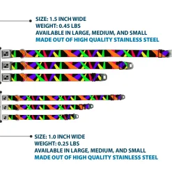 Dog Bone Seatbelt Buckle Collar - Spotlight Black/Multi Neon