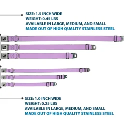 Dog Bone Seatbelt Buckle Collar - Lavender