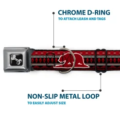 Dog Bone Seatbelt Buckle Collar - Cali Bear/Aztec4 Black/Dark Reds/Cream