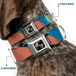 Dog Bone Seatbelt Buckle Collar - Polka Dots CLOSE-UP Black/Blue/Sage/Brown