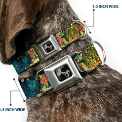 Dog Bone Seatbelt Buckle Collar - Honor CLOSE-UP Tan