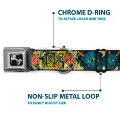 Dog Bone Seatbelt Buckle Collar - Honor CLOSE-UP Tan