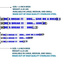 Dog Bone Seatbelt Buckle Collar - OMGâ€¦GIVE ME A BREAK!!! White/Royal