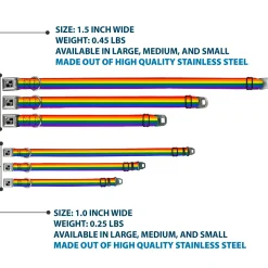 Dog Bone Seatbelt Buckle Collar - Flag Pride Rainbow