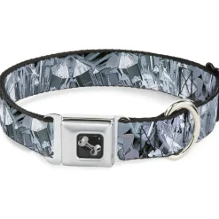 Dog Bone Seatbelt Buckle Collar - Crystals3 Clear