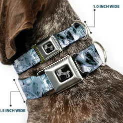 Dog Bone Seatbelt Buckle Collar - Crystals3 Clear