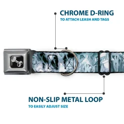 Dog Bone Seatbelt Buckle Collar - Crystals3 Clear