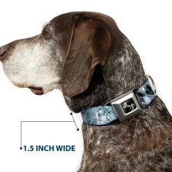 Dog Bone Seatbelt Buckle Collar - Crystals3 Clear