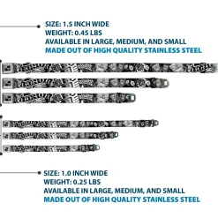 Dog Bone Seatbelt Buckle Collar - Honor Black/White