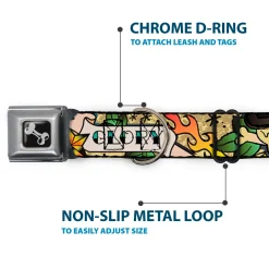 Dog Bone Seatbelt Buckle Collar - Death or Glory Tan