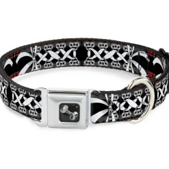 Dog Bone Seatbelt Buckle Collar - Icons & Patterns 1
