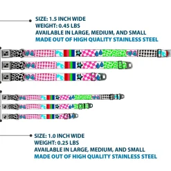 Dog Bone Seatbelt Buckle Collar - Icons & Patterns 1