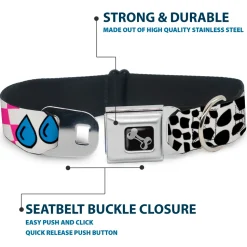 Dog Bone Seatbelt Buckle Collar - Icons & Patterns 1