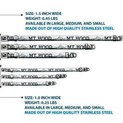 Dog Bone Seatbelt Buckle Collar - Oregon MT. HOOD Scenery White/Grays