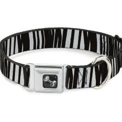 Dog Bone Seatbelt Buckle Collar - Zebra