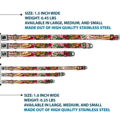 Dog Bone Seatbelt Buckle Collar - Death Before Dishonor Pink