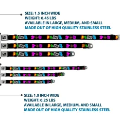 Dog Bone Seatbelt Buckle Collar - Punk You Black/Full Color