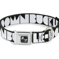 Dog Bone Seatbelt Buckle Collar - BUCKLE-DOWN Shapes Black/White