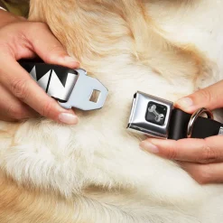 Dog Bone Seatbelt Buckle Collar - BUCKLE-DOWN Shapes Black/White