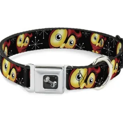 Dog Bone Seatbelt Buckle Collar - Big Eye Owl