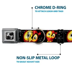 Dog Bone Seatbelt Buckle Collar - Big Eye Owl