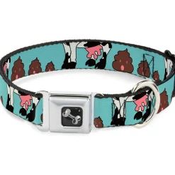 Dog Bone Seatbelt Buckle Collar - Cow Poops Color
