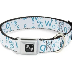 Dog Bone Seatbelt Buckle Collar - Stargazer White/Blue