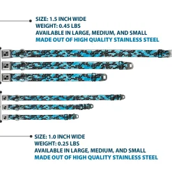 Dog Bone Seatbelt Buckle Collar - Grunge Bricks Blue