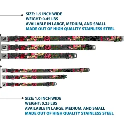 Dog Bone Seatbelt Buckle Collar - Dad & Dad Gray