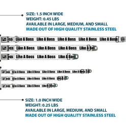 Dog Bone Seatbelt Buckle Collar - LIKE A BOSS White/Black