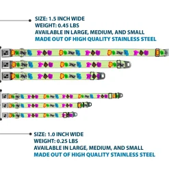 Dog Bone Seatbelt Buckle Collar - Punk You Legal Pad/Full Color