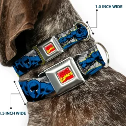 Dog Collar AVA - MARVEL COMICS LOGO FULL COLOR - CLASSIC BLACK PANTHER ACTION POSES/STACKED COMICS