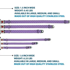 Dog Collar DYYR-Minnie Mouse Bow Full Color Black/Red - Minnie Mouse Ears Monogram/Dots Purple/White