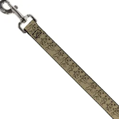 Dog Leash - Dancing Bears Tan/Black