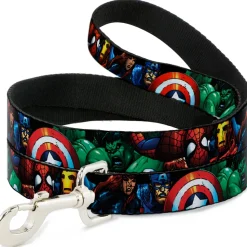Dog Leash - Marvel Universe Superheroes Stacked