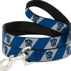 Dog Leash - RAVENCLAW Crest Diagonal Stripe Gray/Blue