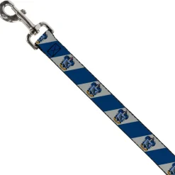 Dog Leash - RAVENCLAW Crest Diagonal Stripe Gray/Blue
