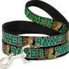 Dog Leash - Scooby Doo & Shaggy Pose/BAKED Black/Green