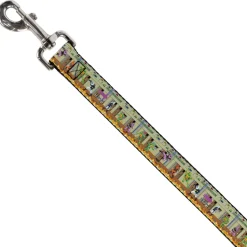 Dog Leash - Teenage Mutant Ninja Turtles Battle Foot Soldiers Ninjas Video Game Scene Tan