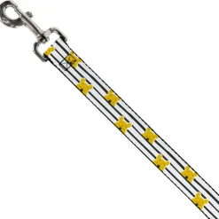 Dog Leash - Winnie the Pooh Peeking Poses Stripe White/Black