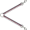 Dog Leash Splitter - Americana Stars & Stripes5 White/Blue/Red