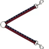 Dog Leash Splitter - Americana Stars & Stripes4 Blue/White/Red
