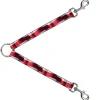 Dog Leash Splitter - American Flag Vivid Stripes C/U Red/White