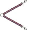 Dog Leash Splitter - Americana Stripe w/Mini Stars Blue/Red/White