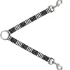Dog Leash Splitter - American Flag CLOSE-UP Black/White