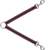 Dog Leash Splitter - Americana Stripe w/Stars2 Blue/Red/White