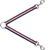 Dog Leash Splitter - Americana Star Stripes Red/White/Blue