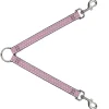 Dog Leash Splitter - Anchor2 Monogram Baby Pink/Baby Blue/White